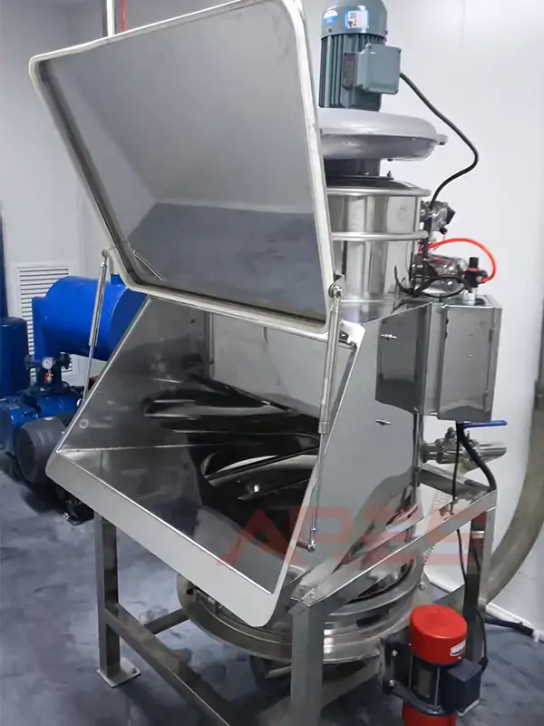 bag dump sieve station