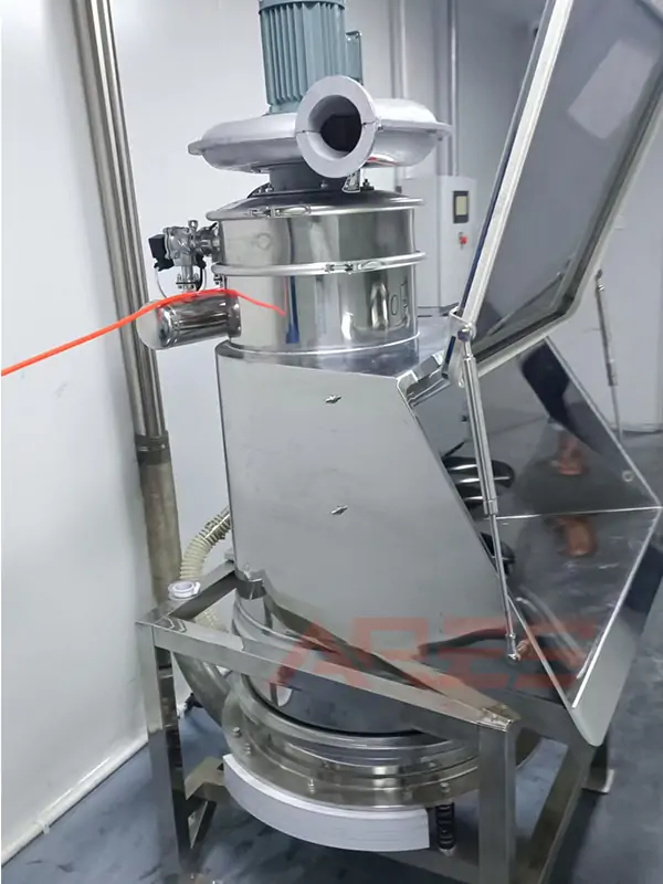 bag dump sieve station